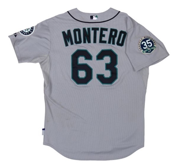 2012 Jesus Montero Game Worn Seattle Mariners Road Jersey (MLB Authenticated)